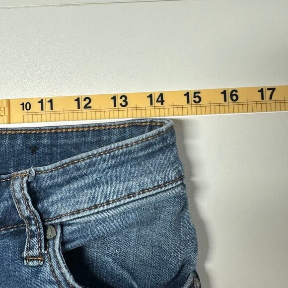 Kut From The Kloth Blue Raw Hem Skinny Jeans | Size 6 Mid-Rise Stretch Denim - Picture 10 of 11